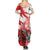 Wales Celtic Cross Family Matching Summer Maxi Dress and Hawaiian Shirt Cymru Am Byth Red Version - Wonder Print Shop