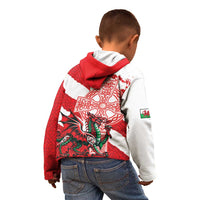 Wales Celtic Cross Kid Hoodie Cymru Am Byth Red Version - Wonder Print Shop