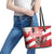 Wales Celtic Cross Leather Tote Bag Cymru Am Byth Red Version - Wonder Print Shop