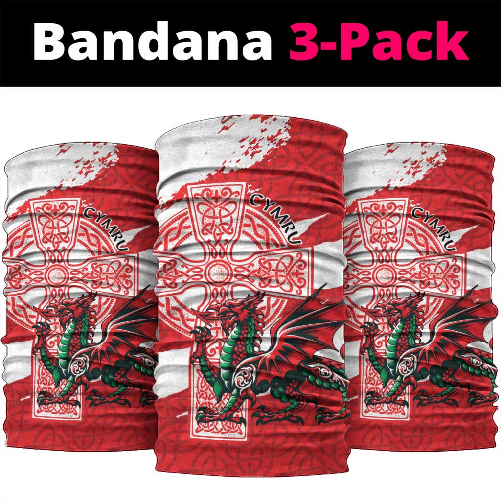 Wales Celtic Cross Neck Gaiter Cymru Am Byth Red Version LT18