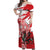 Wales Celtic Cross Off Shoulder Maxi Dress Cymru Am Byth Red Version - Wonder Print Shop