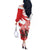Wales Celtic Cross Off The Shoulder Long Sleeve Dress Cymru Am Byth Red Version - Wonder Print Shop