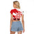 Wales Celtic Cross Raglan Cropped T Shirt Cymru Am Byth Red Version - Wonder Print Shop