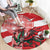 Wales Celtic Cross Round Carpet Cymru Am Byth Red Version - Wonder Print Shop