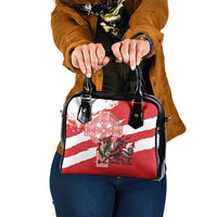 Wales Celtic Cross Shoulder Handbag Cymru Am Byth Red Version - Wonder Print Shop