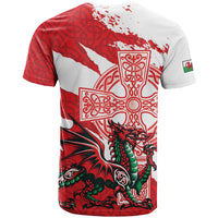 Wales Celtic Cross T Shirt Cymru Am Byth Red Version - Wonder Print Shop