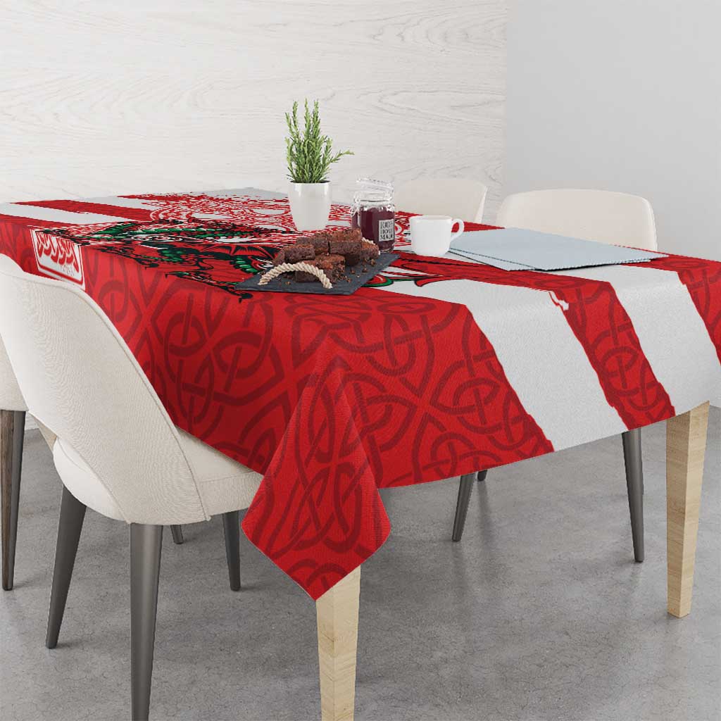 Wales Celtic Cross Tablecloth Cymru Am Byth Red Version - Wonder Print Shop