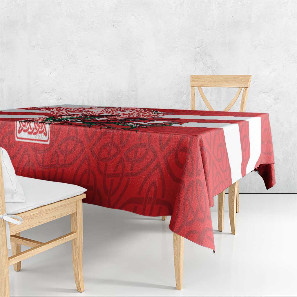 Wales Celtic Cross Tablecloth Cymru Am Byth Red Version - Wonder Print Shop