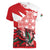 Wales Celtic Cross Women V-Neck T-Shirt Cymru Am Byth Red Version - Wonder Print Shop