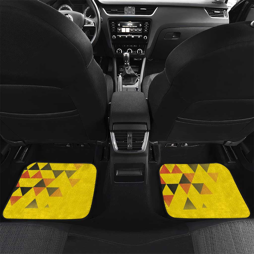 Personalized Uganda Independence Day Car Mats Grey Crowned Crane Bird - Wonder Print Shop