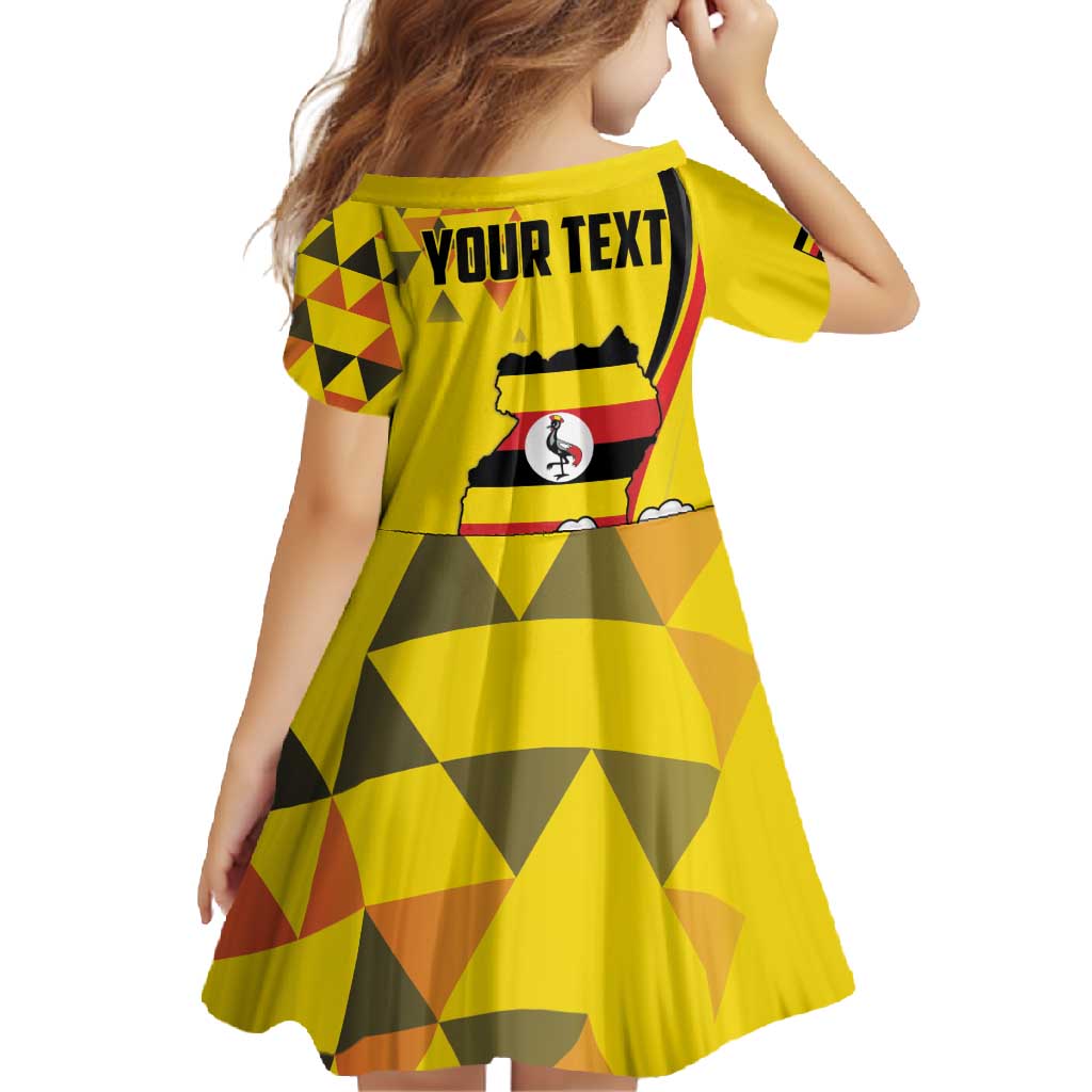 Personalized Uganda Independence Day Family Matching Long Sleeve Bodycon Dress and Hawaiian Shirt Grey Crowned Crane Bird - Wonder Print Shop