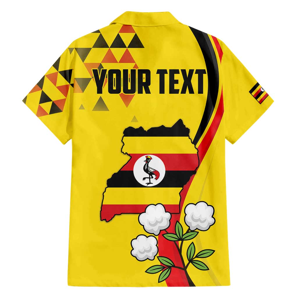 Personalized Uganda Independence Day Family Matching Puletasi and Hawaiian Shirt Grey Crowned Crane Bird - Wonder Print Shop