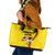 Personalized Uganda Independence Day Leather Tote Bag Grey Crowned Crane Bird - Wonder Print Shop