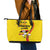 Personalized Uganda Independence Day Leather Tote Bag Grey Crowned Crane Bird - Wonder Print Shop