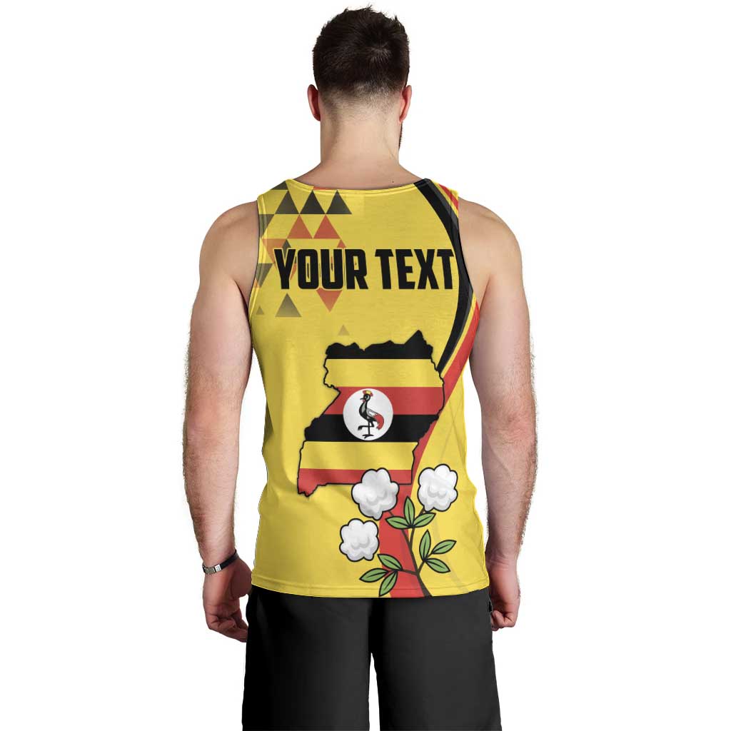 Personalized Uganda Independence Day Men Tank Top Grey Crowned Crane Bird - Wonder Print Shop