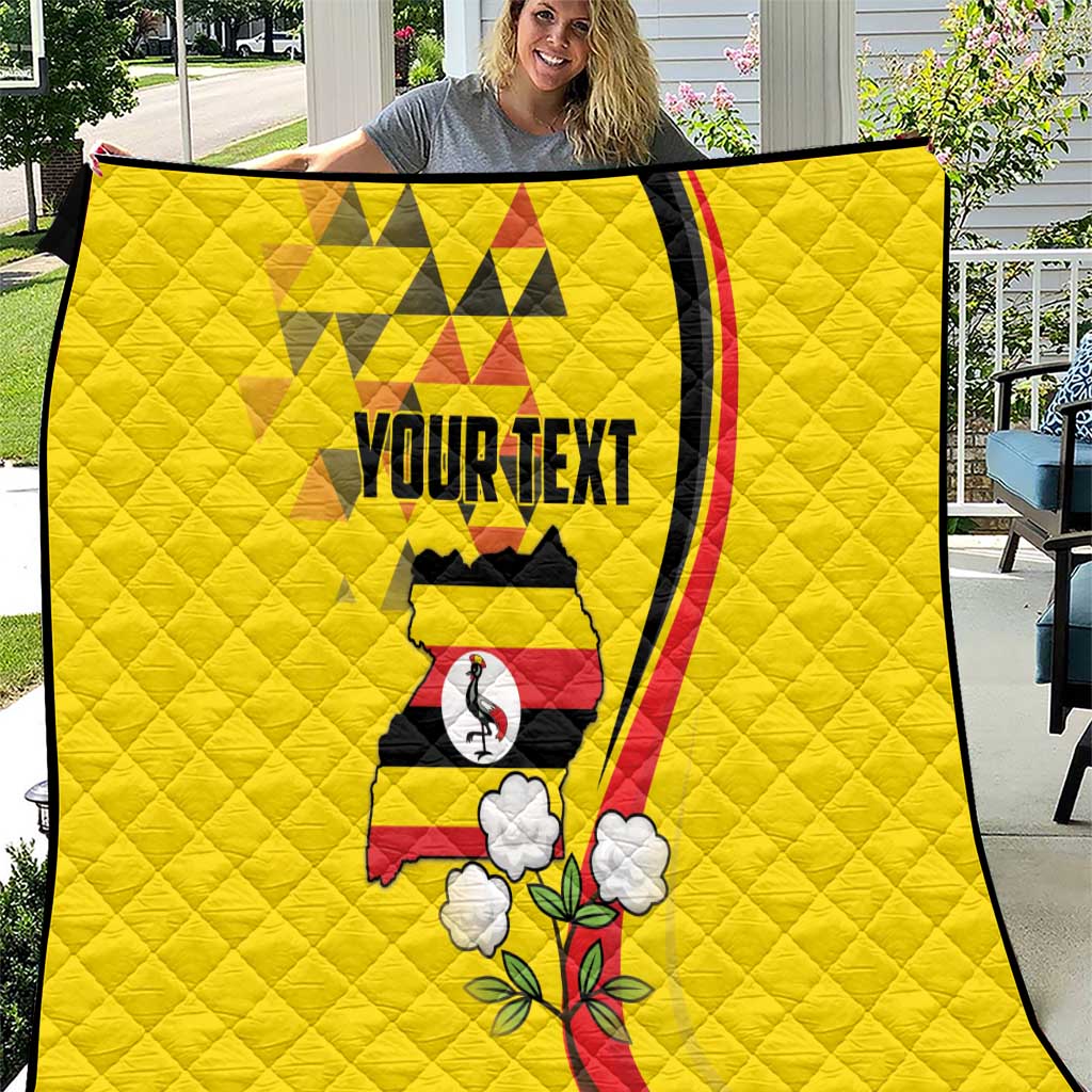 Personalized Uganda Independence Day Quilt Grey Crowned Crane Bird - Wonder Print Shop