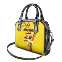 Personalized Uganda Independence Day Shoulder Handbag Grey Crowned Crane Bird