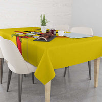 Personalized Uganda Independence Day Tablecloth Grey Crowned Crane Bird - Wonder Print Shop