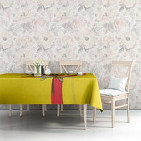 Personalized Uganda Independence Day Tablecloth Grey Crowned Crane Bird - Wonder Print Shop