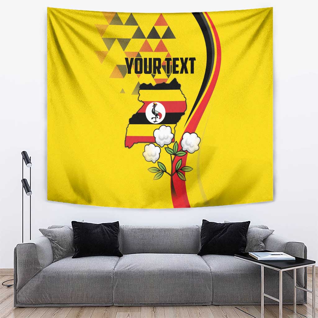 Personalized Uganda Independence Day Tapestry Grey Crowned Crane Bird - Wonder Print Shop