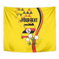 Personalized Uganda Independence Day Tapestry Grey Crowned Crane Bird - Wonder Print Shop