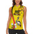 Personalized Uganda Independence Day Women Sleeveless Polo Shirt Grey Crowned Crane Bird - Wonder Print Shop