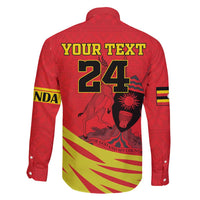 Custom Uganda Independence Day 1962 Family Matching Long Sleeve Bodycon Dress and Hawaiian Shirt Coat Of Arms With Kente Patterns - Wonder Print Shop