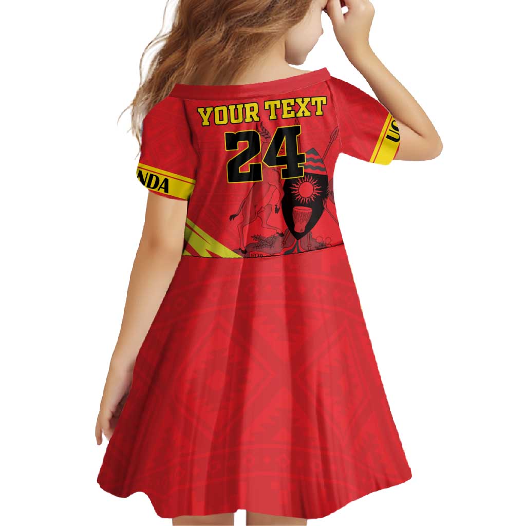 Custom Uganda Independence Day 1962 Family Matching Off Shoulder Maxi Dress and Hawaiian Shirt Coat Of Arms With Kente Patterns - Wonder Print Shop