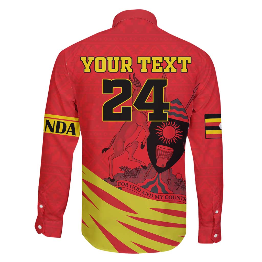 Custom Uganda Independence Day 1962 Family Matching Short Sleeve Bodycon Dress and Hawaiian Shirt Coat Of Arms With Kente Patterns - Wonder Print Shop