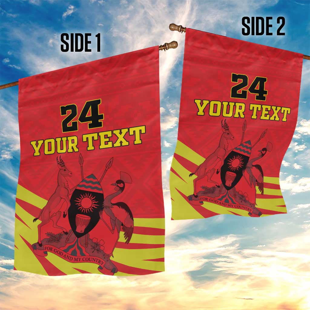 Custom Uganda Independence Day 1962 Garden Flag Coat Of Arms With Kente Patterns - Wonder Print Shop