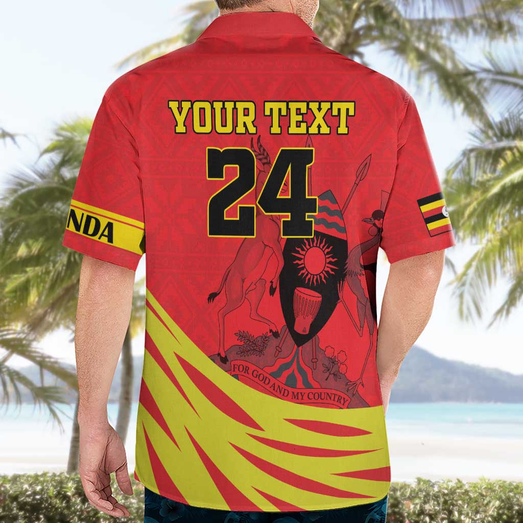 Custom Uganda Independence Day 1962 Hawaiian Shirt Coat Of Arms With Kente Patterns - Wonder Print Shop