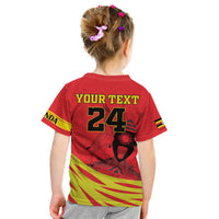 Custom Uganda Independence Day 1962 Kid T Shirt Coat Of Arms With Kente Patterns - Wonder Print Shop