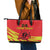 Custom Uganda Independence Day 1962 Leather Tote Bag Coat Of Arms With Kente Patterns - Wonder Print Shop