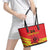 Custom Uganda Independence Day 1962 Leather Tote Bag Coat Of Arms With Kente Patterns - Wonder Print Shop