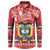 Colombia Christmas Button Sweatshirt Libertad y Orden With Feliz Navidad - Wonder Print Shop