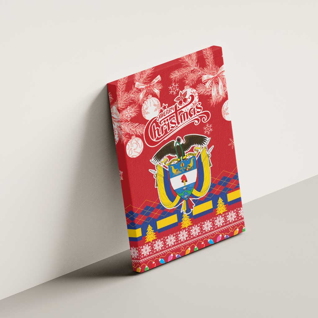 Colombia Christmas Canvas Wall Art Libertad y Orden With Feliz Navidad - Wonder Print Shop