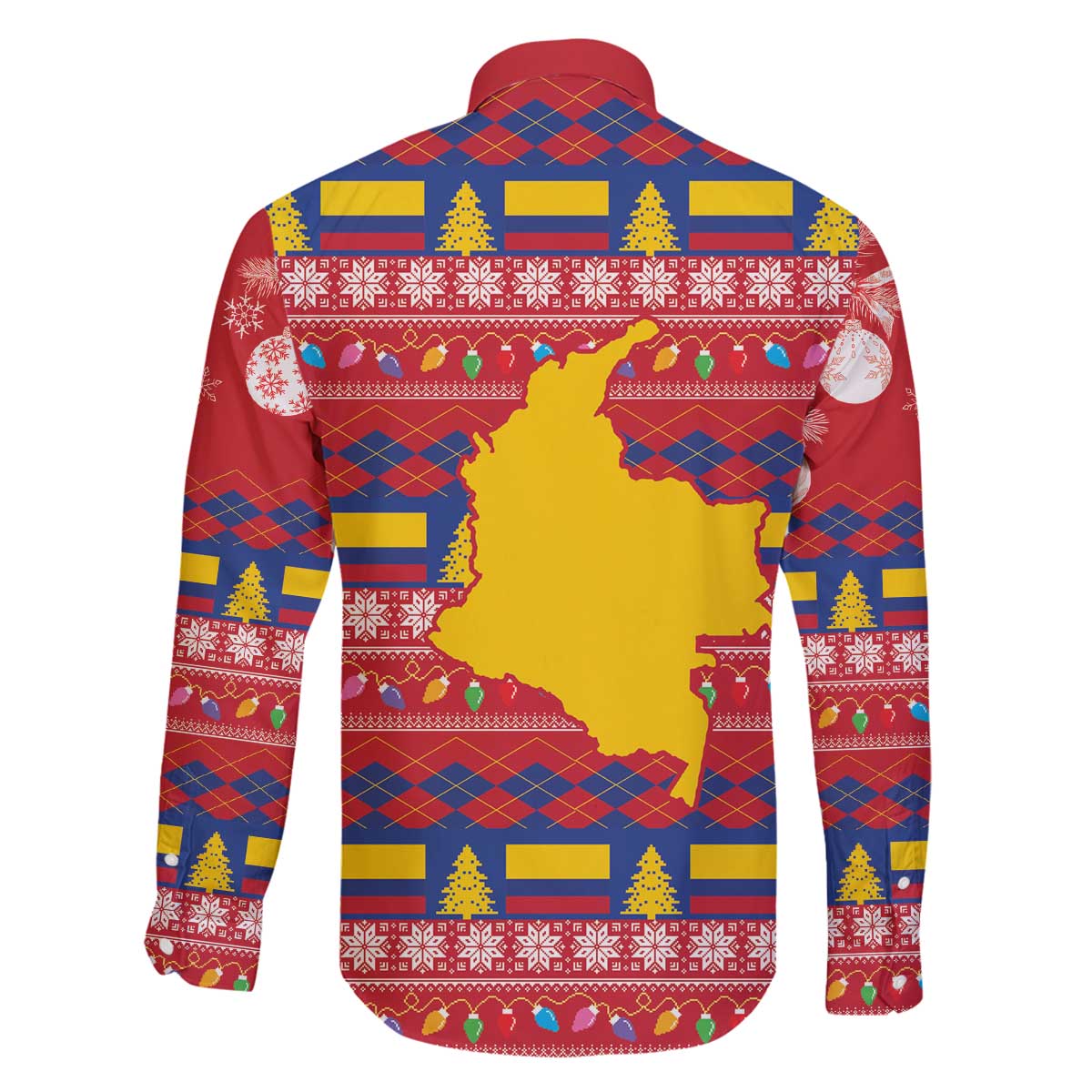 Colombia Christmas Family Matching Off The Shoulder Long Sleeve Dress and Hawaiian Shirt Libertad y Orden With Feliz Navidad - Wonder Print Shop