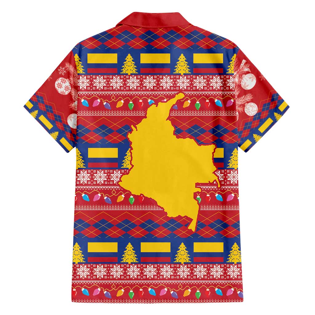 Colombia Christmas Family Matching Off Shoulder Short Dress and Hawaiian Shirt Libertad y Orden With Feliz Navidad - Wonder Print Shop