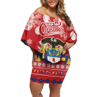 Colombia Christmas Family Matching Off Shoulder Short Dress and Hawaiian Shirt Libertad y Orden With Feliz Navidad - Wonder Print Shop