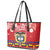 Colombia Christmas Leather Tote Bag Libertad y Orden With Feliz Navidad - Wonder Print Shop