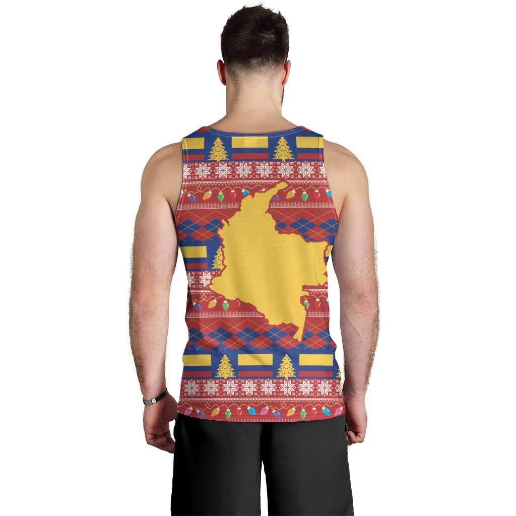 Colombia Christmas Men Tank Top Libertad y Orden With Feliz Navidad - Wonder Print Shop