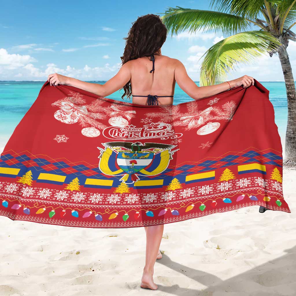 Colombia Christmas Sarong Libertad y Orden With Feliz Navidad - Wonder Print Shop