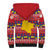 Colombia Christmas Sherpa Hoodie Libertad y Orden With Feliz Navidad - Wonder Print Shop