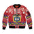 Colombia Christmas Sleeve Zip Bomber Jacket Libertad y Orden With Feliz Navidad - Wonder Print Shop