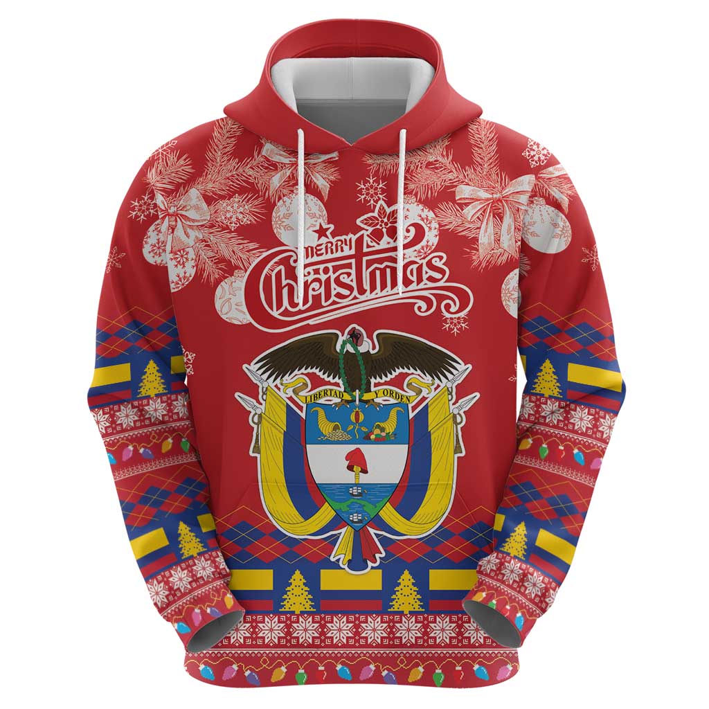 Colombia Christmas Zip Hoodie Libertad y Orden With Feliz Navidad - Wonder Print Shop