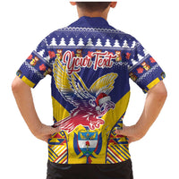 Personalized Colombia Christmas Family Matching Mermaid Dress and Hawaiian Shirt Andean Condor With Seamless Pattern - Wonder Print Shop