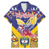 Personalized Colombia Christmas Family Matching Mermaid Dress and Hawaiian Shirt Andean Condor With Seamless Pattern - Wonder Print Shop