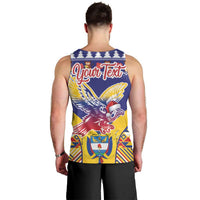 Personalized Colombia Christmas Men Tank Top Andean Condor With Seamless Pattern - Wonder Print Shop