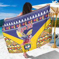 Personalized Colombia Christmas Sarong Andean Condor With Seamless Pattern - Wonder Print Shop