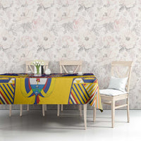 Personalized Colombia Christmas Tablecloth Andean Condor With Seamless Pattern - Wonder Print Shop